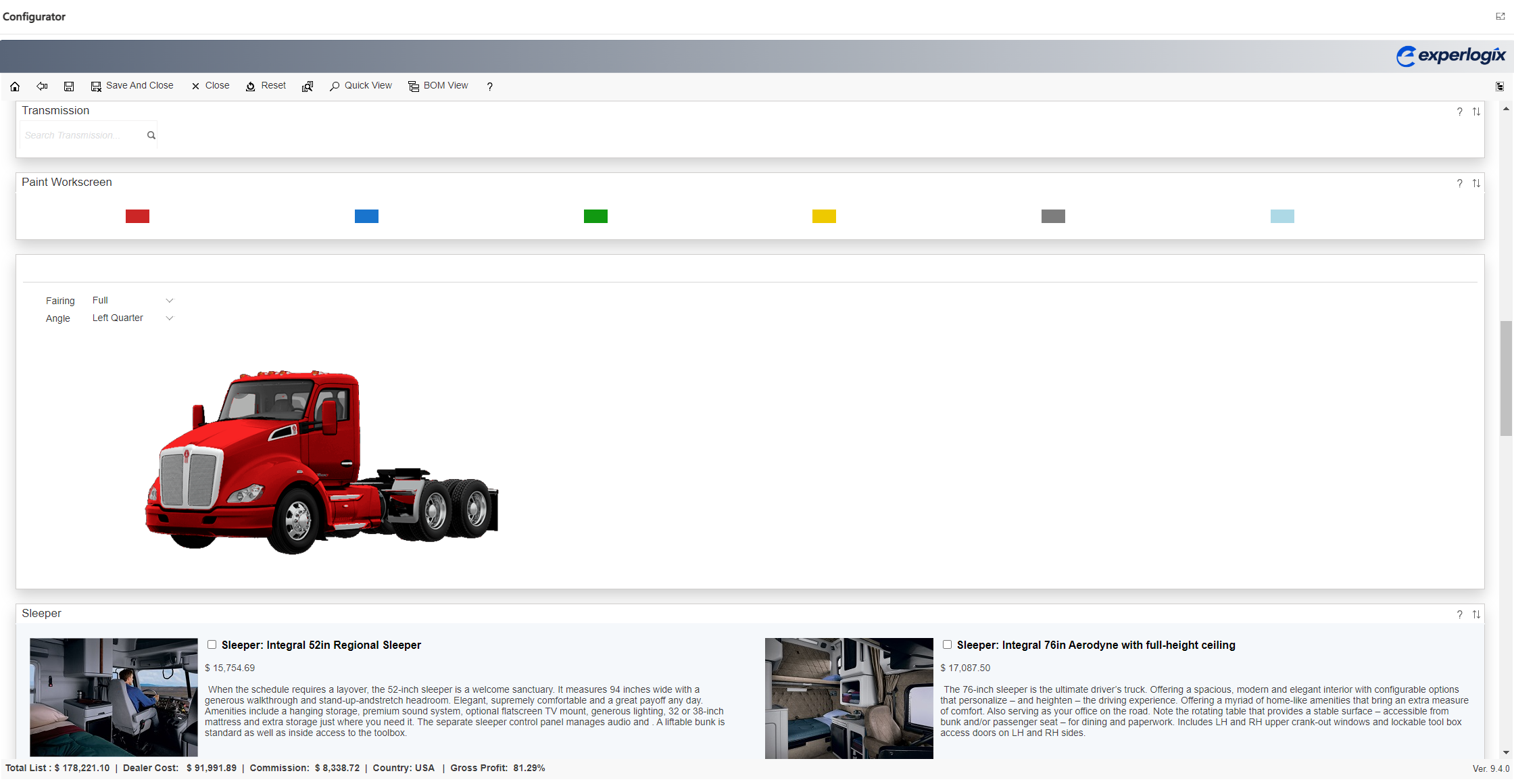 screenshot of Experlogix CPQ